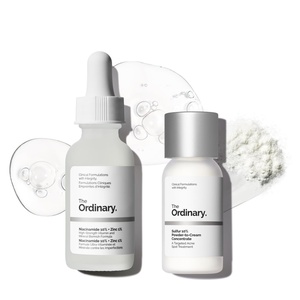 image:imageThe Ordinary Oil Control Duo Blemish Skin Care Set Niacinamide 10  Zinc 1 and Sulfur 10 PowderToCream Concentrate