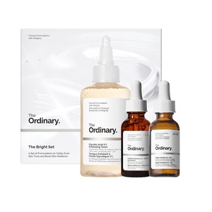 image:imageThe Ordinary The Bright Set 3Step Regimen for Radiant Even Skin Tone with Glycolic Acid 7 Exfoliating Toner Alpha Arbutin 2  HA and Caffeine Solution 5  EGCG Eye Serum  Skin Care Set